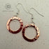 Hand-Hammered Copper Circle Earrings