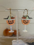Creepy Halloween Pumpkin Cocktail Earrings