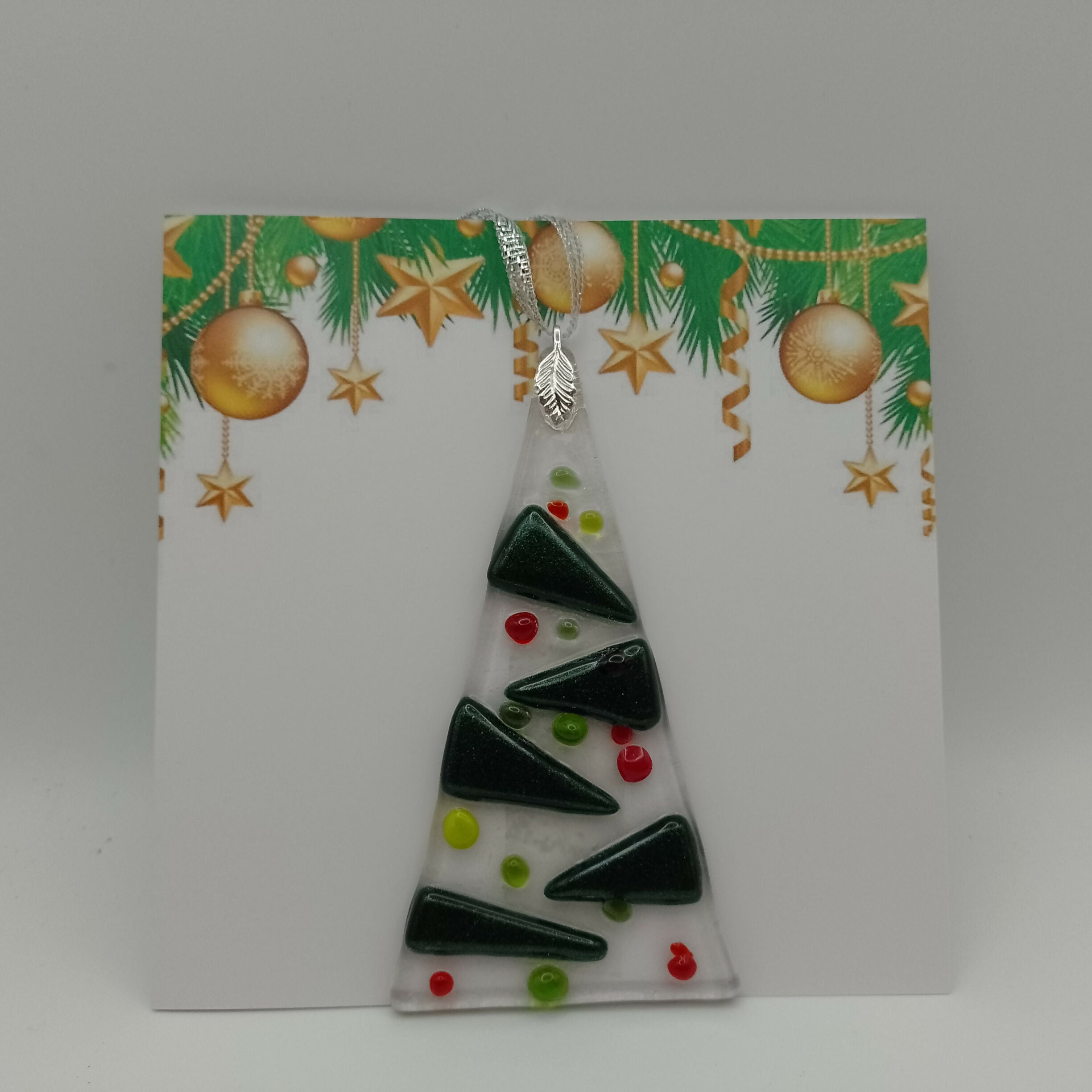 Fused Glass Christmas Card