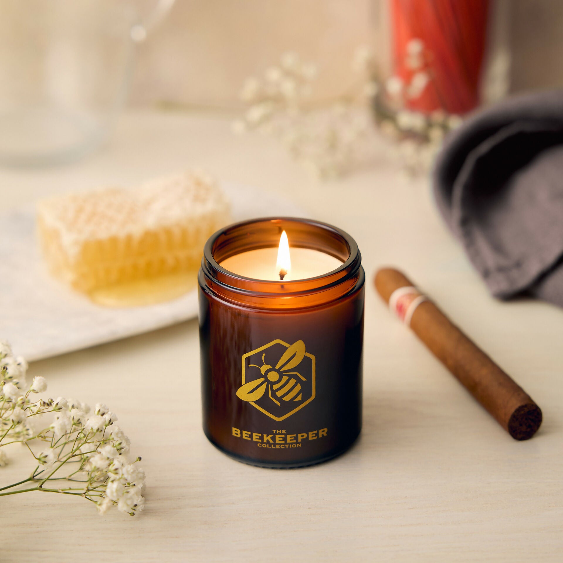 Dark Honey & Tobacco Candle (Amber Nectar)