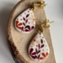 Polymer Clay Earrings With Gold Plated Fastenings