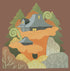 Square Illustrated Print - Fantasy Chanterelle Mushroom Home