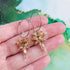 Handmade Light Gold Glitter North Star Resin Christmas Hoop Earrings