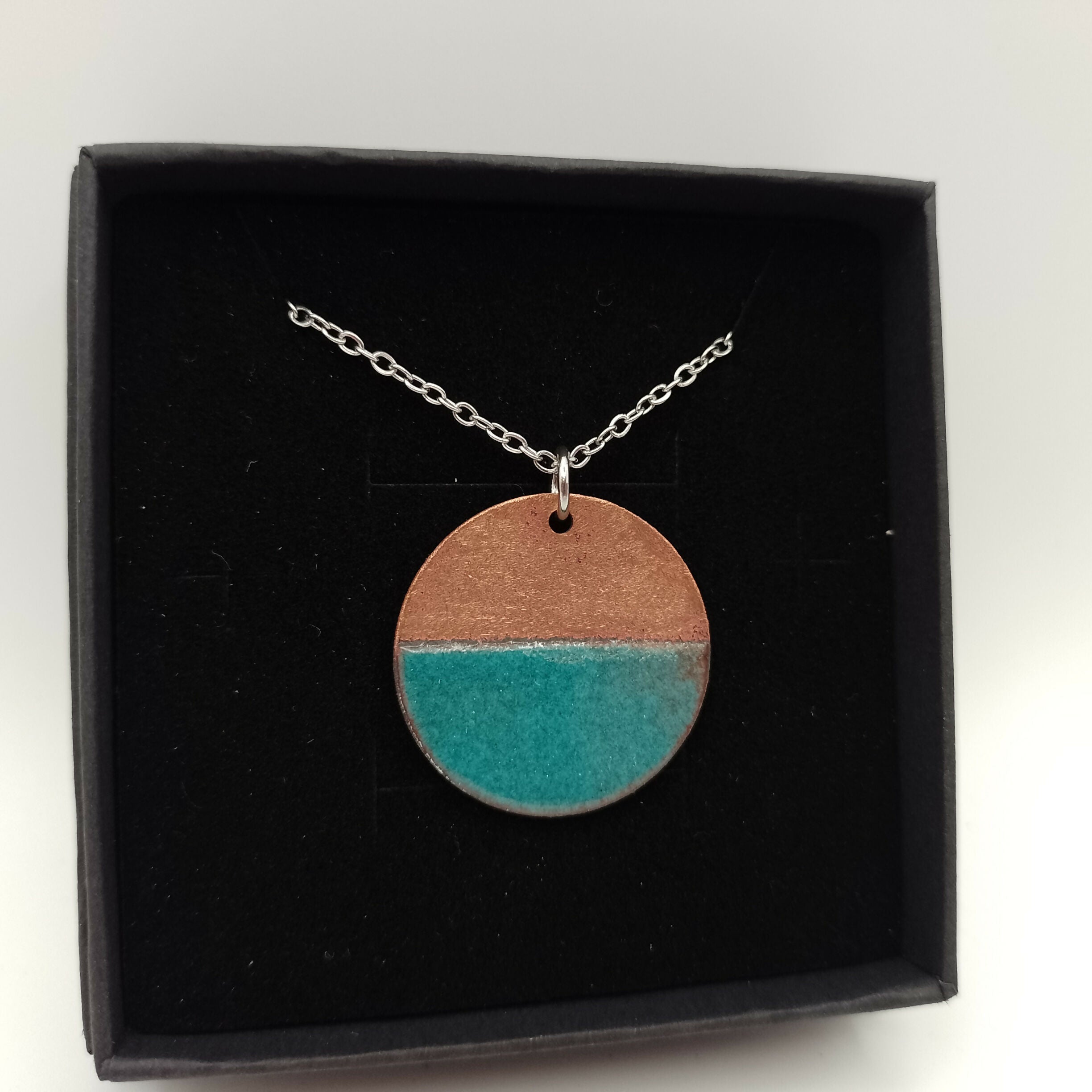Jade Green Copper Enamel Pendant
