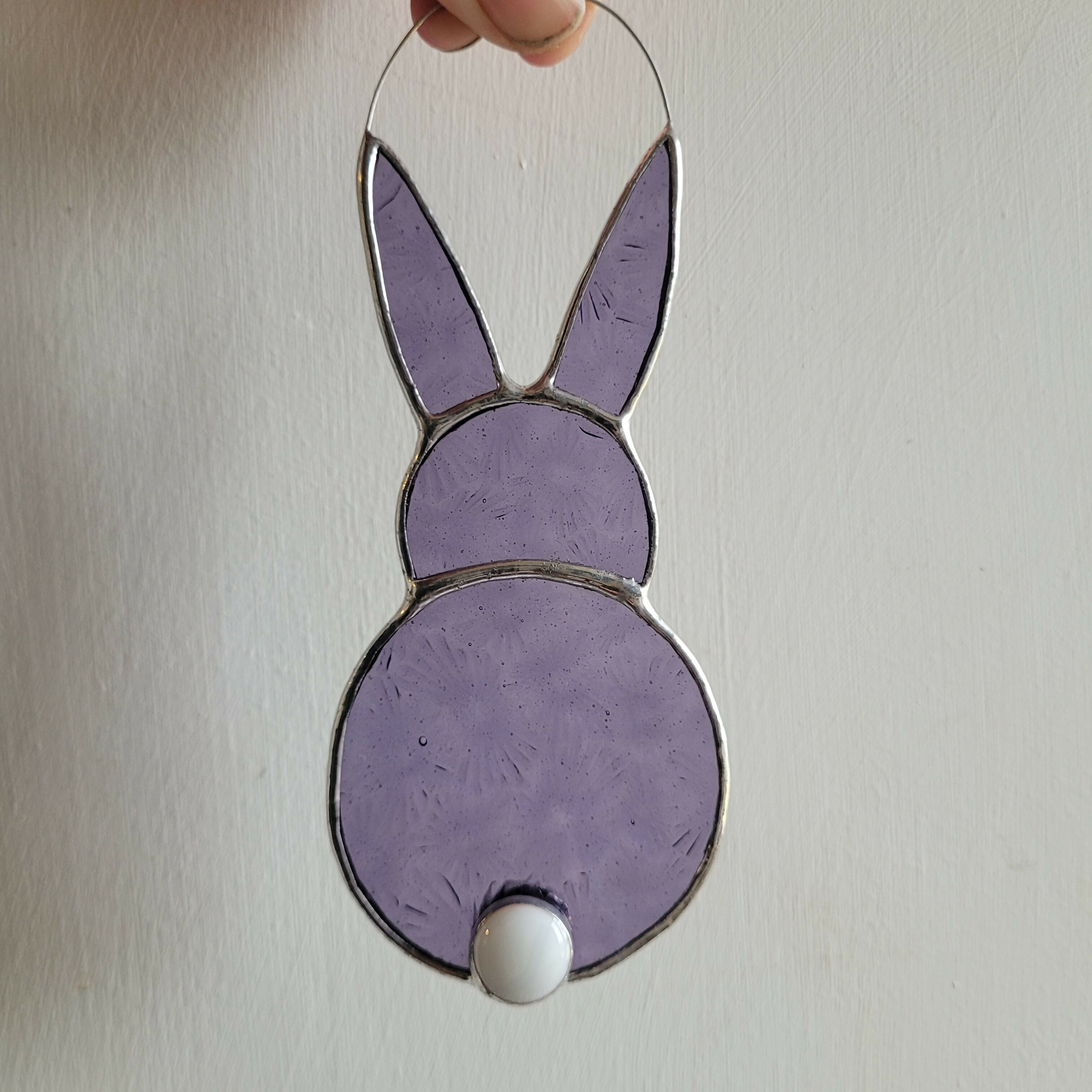 Glass Pastel Bunny Decoration