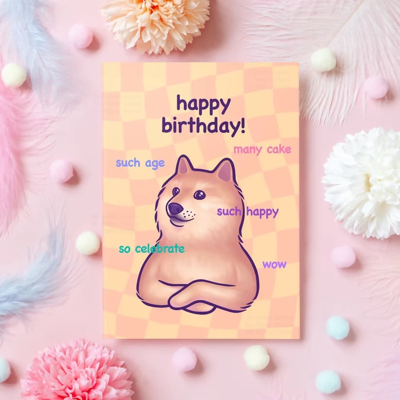 Cute Dog - Happy Birthday Card