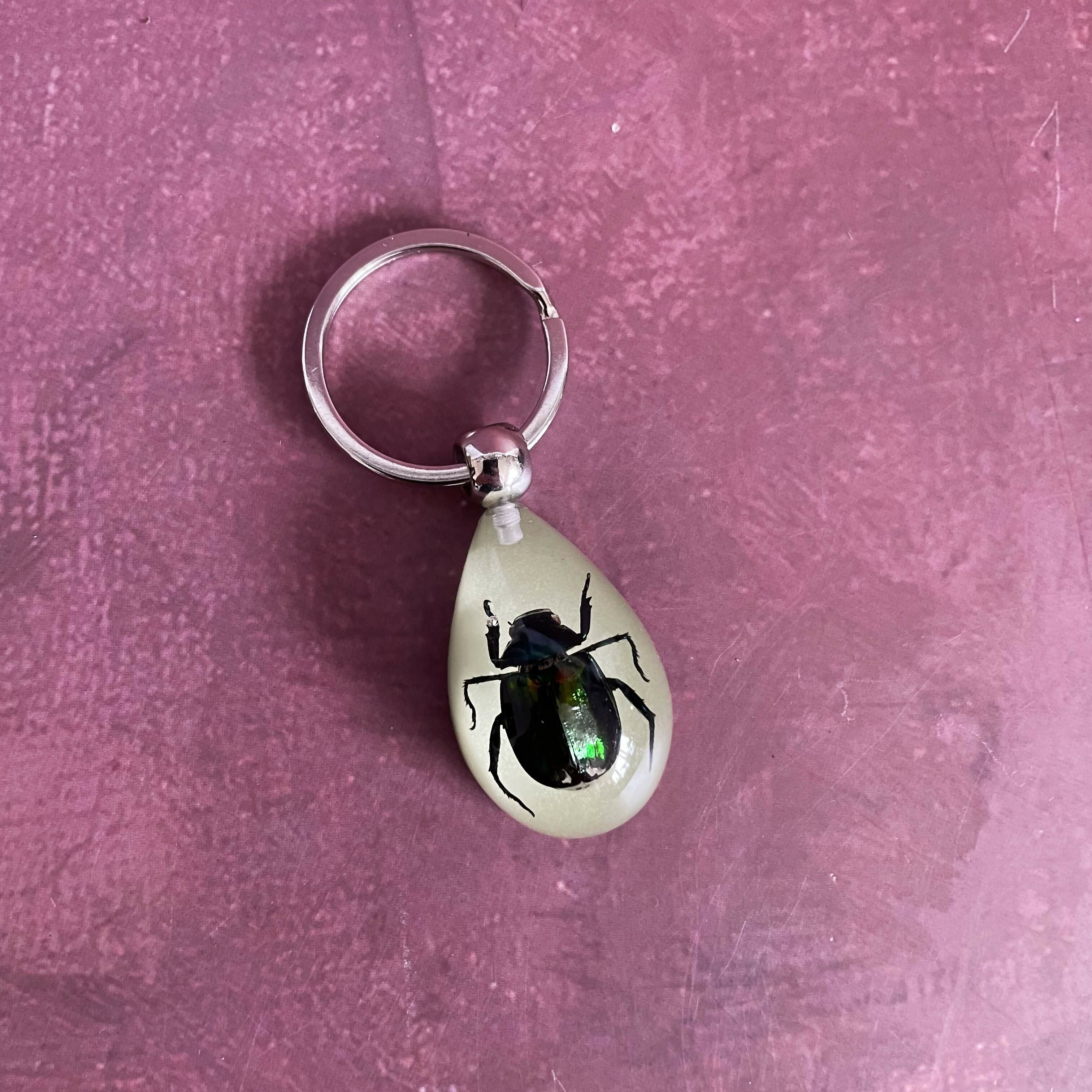 Glow in the Dark Beetle Keyring