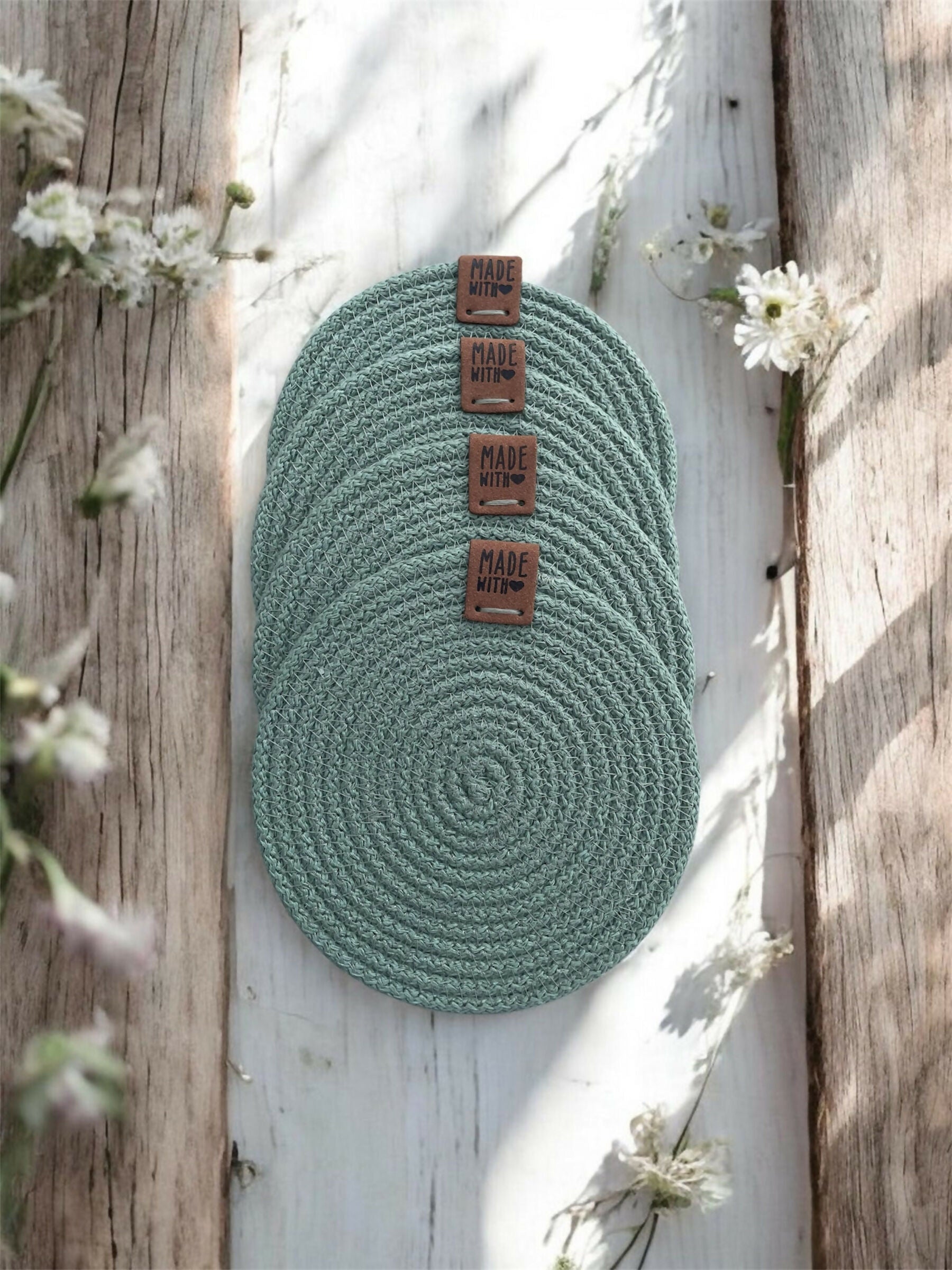 Tressé Cord Coasters, Set of 4