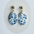 Blue Flowers Polymer Clay Earrings