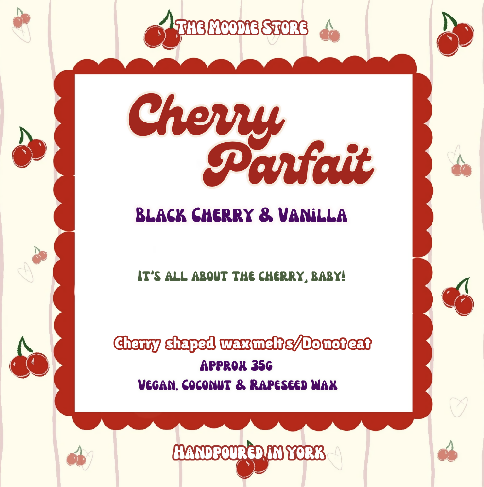 Cherry Parfait - Cherry Vanilla fragranced Cherry Shaped Wax Melts
