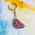 Handmade Red Pink Glitter Resin Positive Pants Keyring