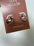 Silver Hexagon Hoops