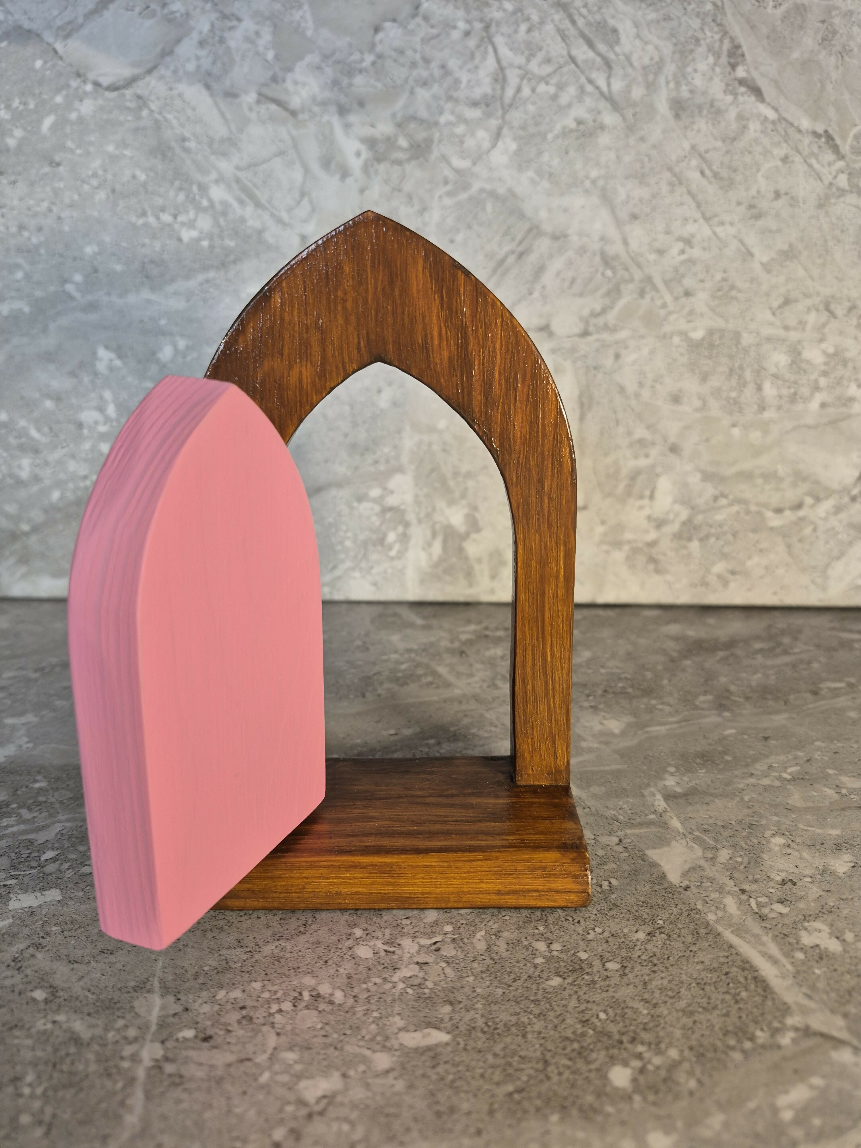 Handcrafted Opening Wooden Arch Fairy Door