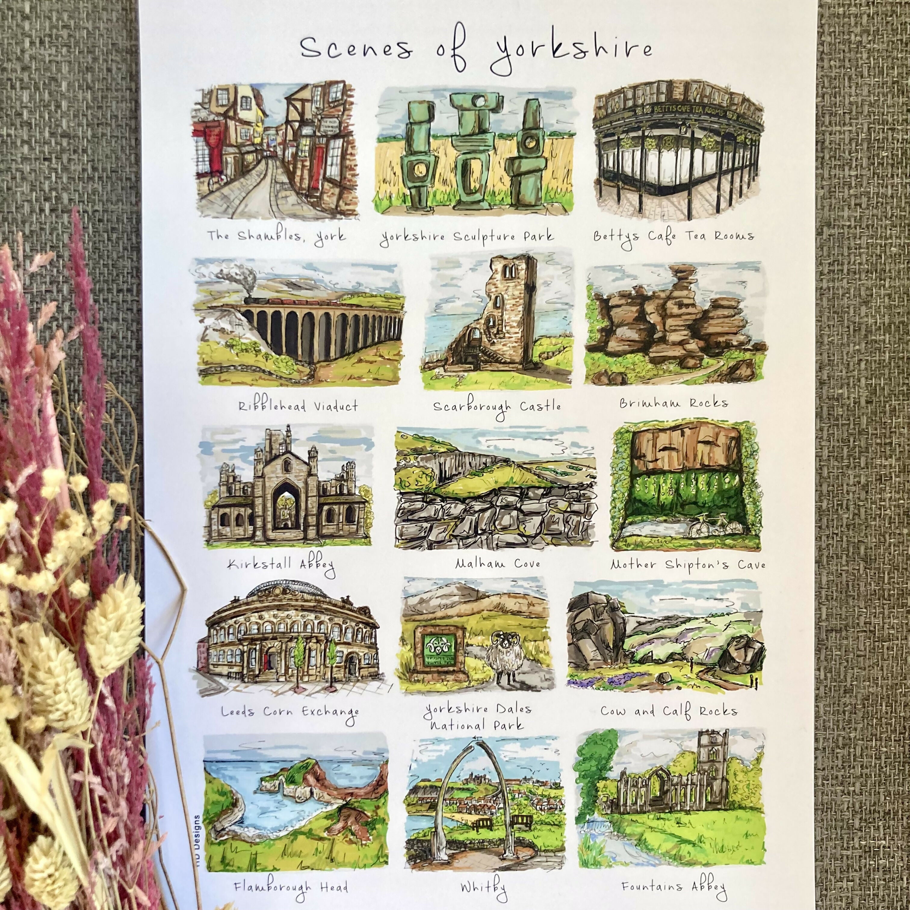 Scenes of Yorkshire Art Print