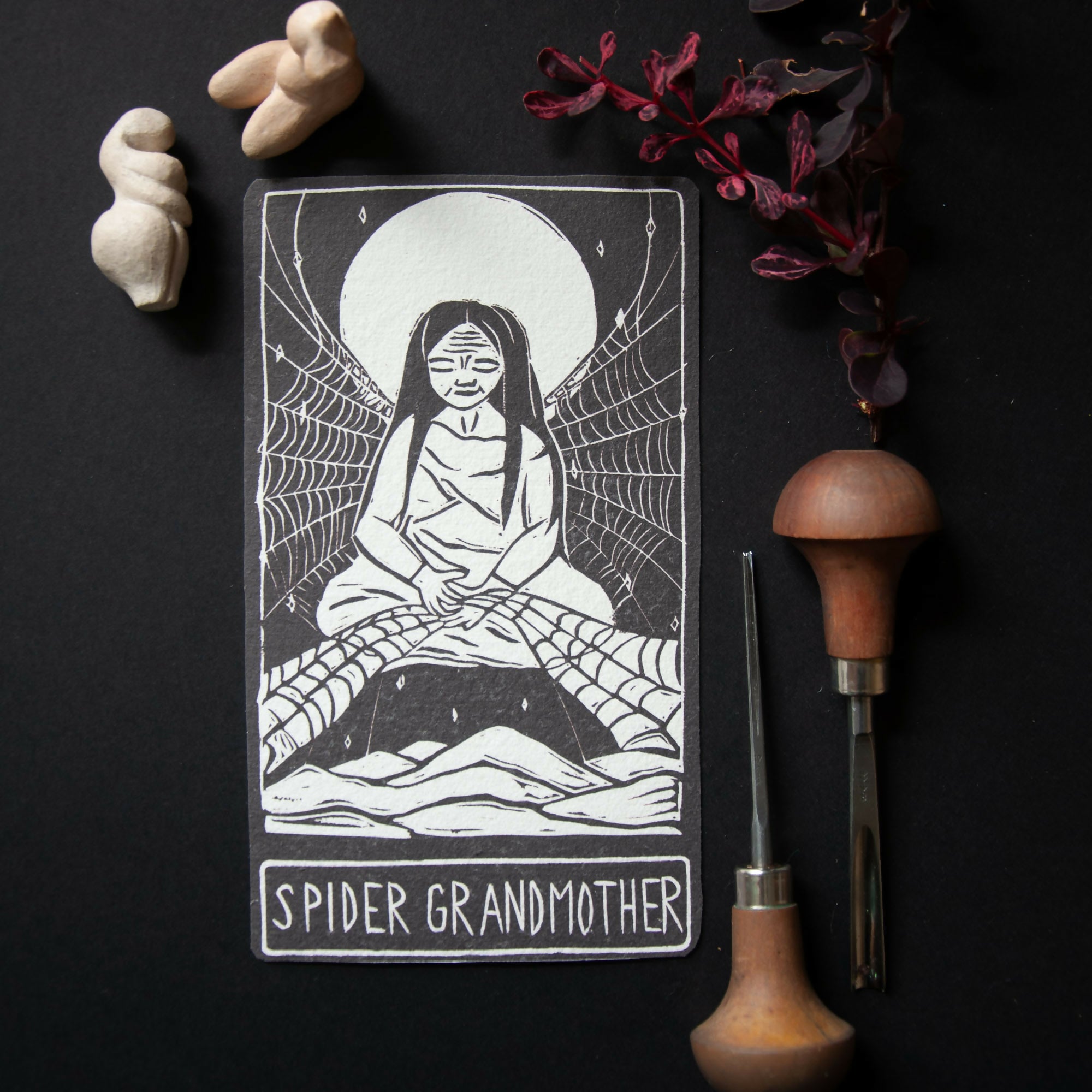 SPIDER GRANDMOTHER GODDESS ALTAR CARD