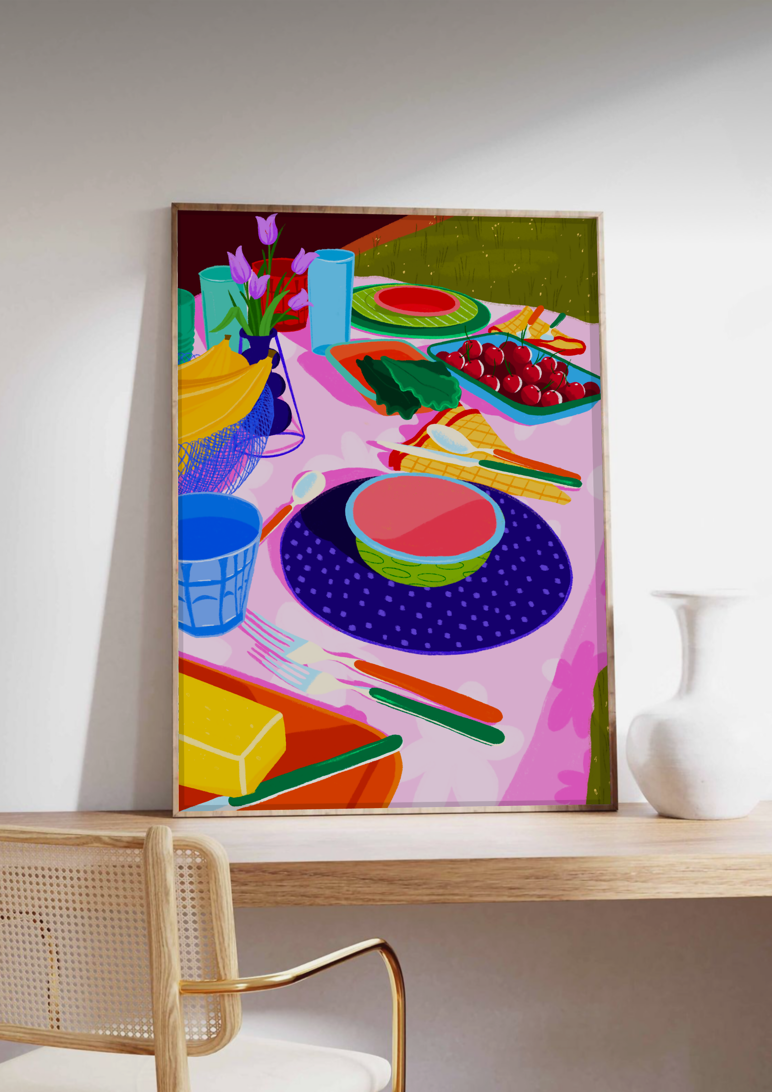 Picnic Table Art Print