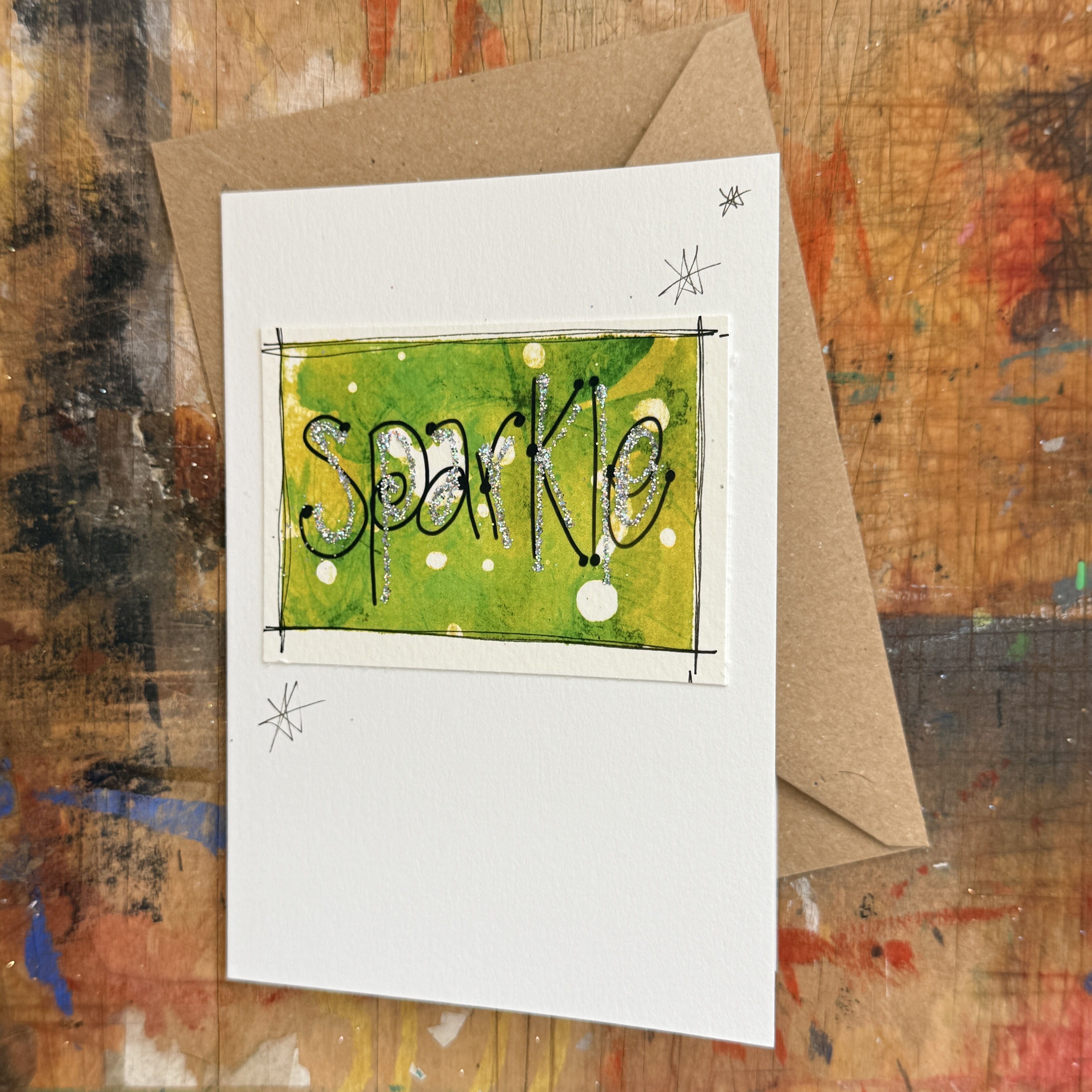 Abstract Sparkly Sparkle Christmas Card