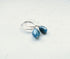 Sterling Silver & Apatite Drop Hoop Earrings