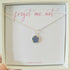Forget Me Not Mirrored Circle Necklace Silver Plated