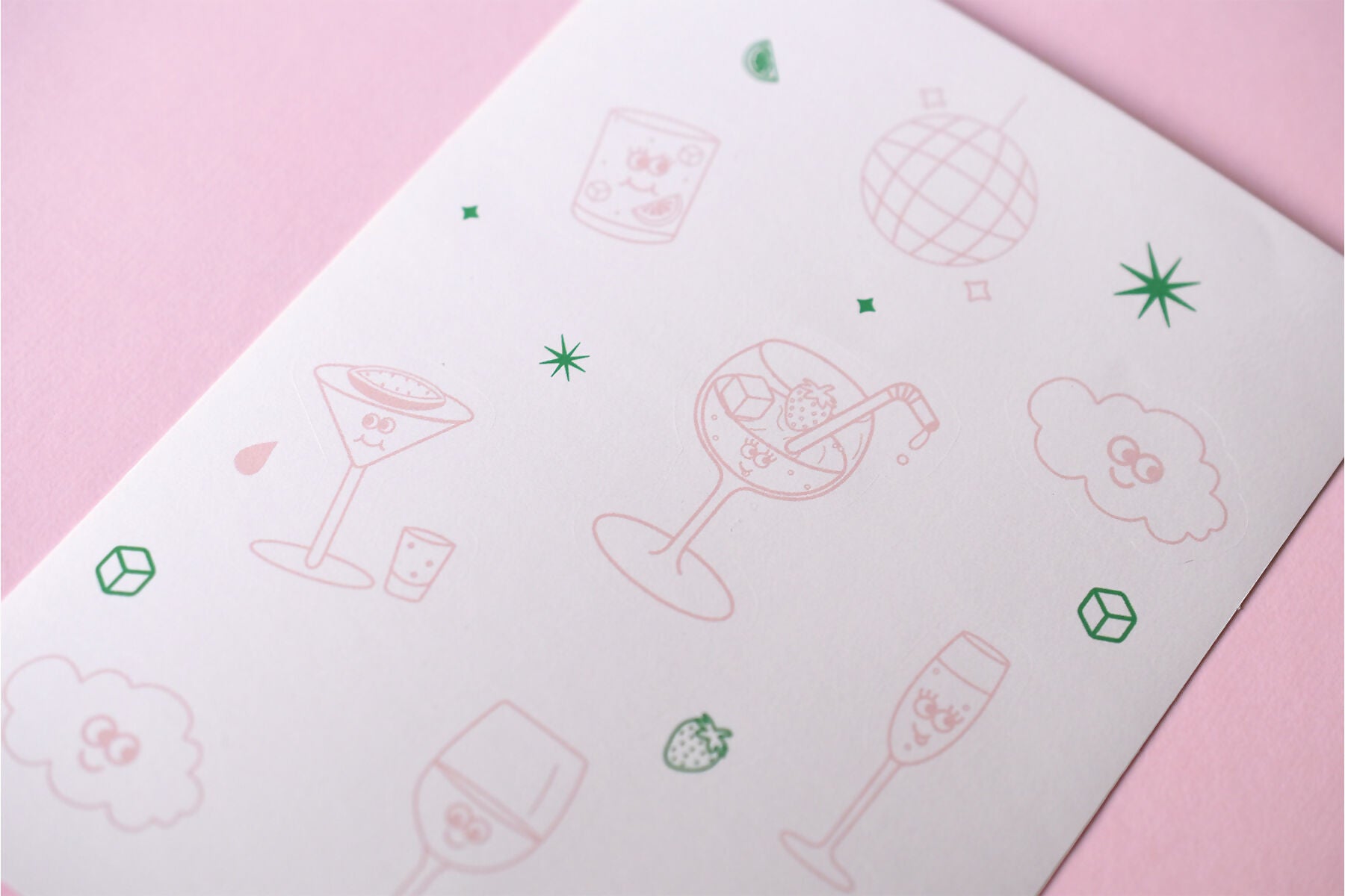 Cocktail A6 Sticker Sheet