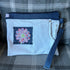 Unique Handcrafted Clutch Purse Wristie Bag Made From Upcycled Jeans And Fabric