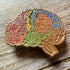 Floral Brain Pin Badge