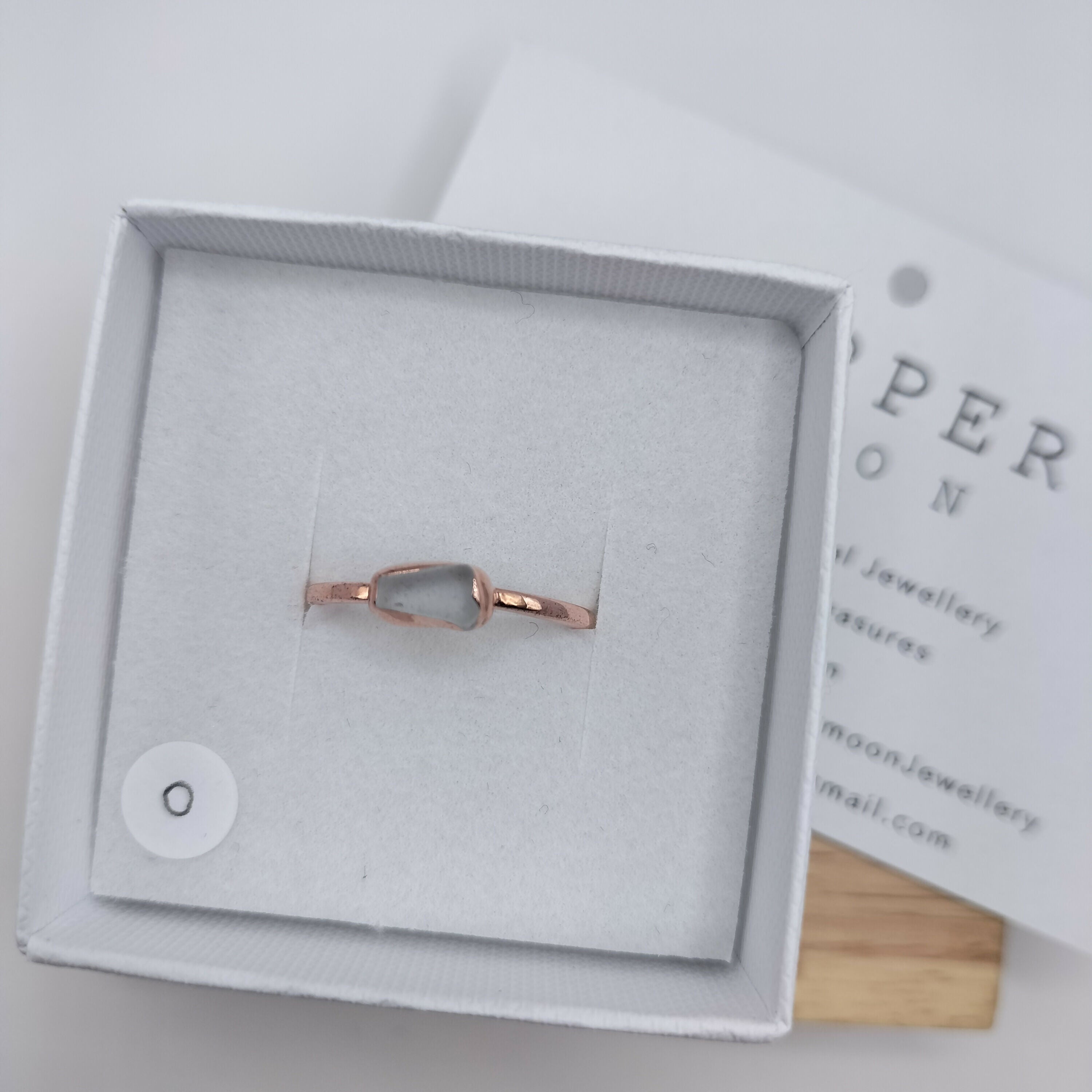 Seaglass Ring - size O