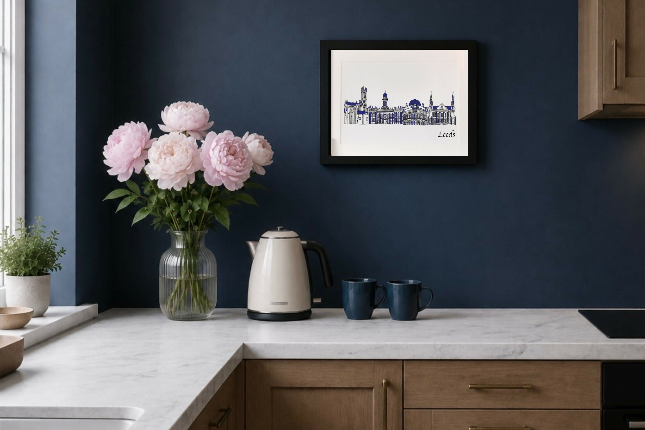 Leeds Skyline Print A4 Size unframed