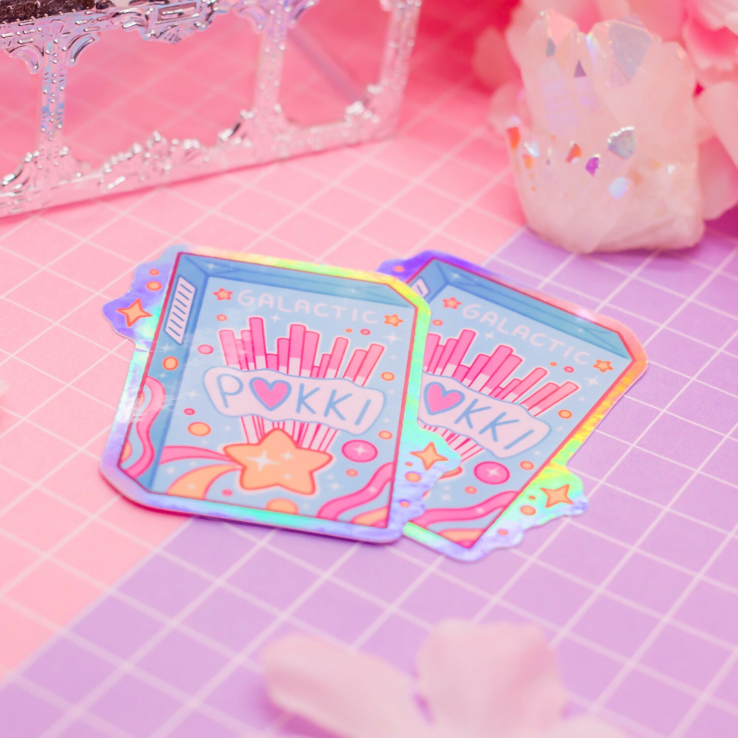 Holographic Sticker - Galactic Snack "Pokki"