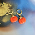 Handmade Pumpkin Autumn Resin Charms On Huggie Hoops