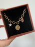 Celestial Disc Charm Necklace