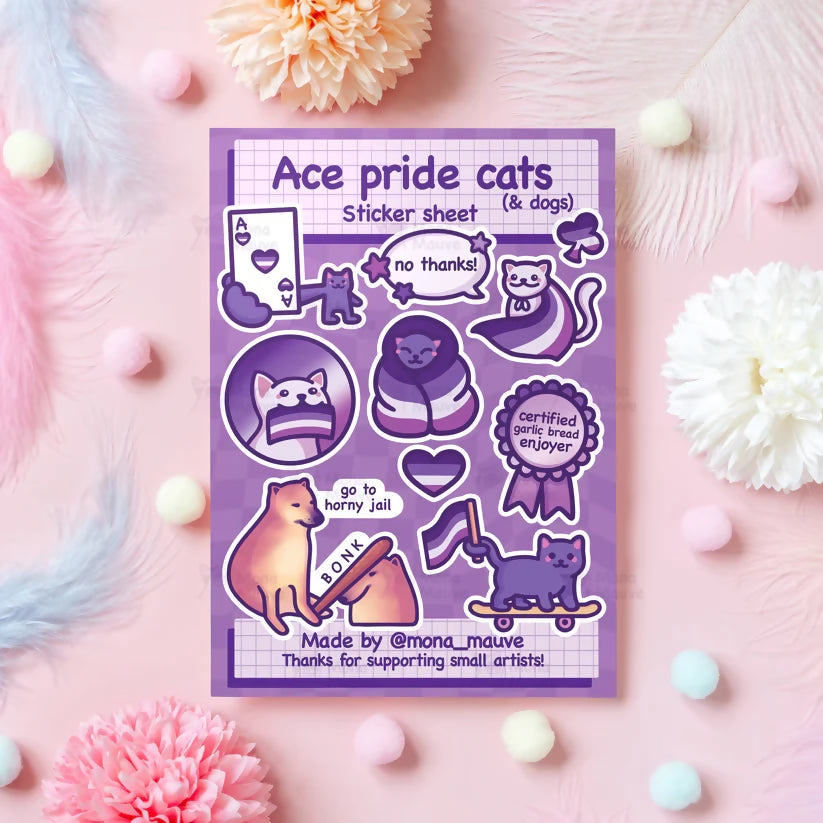 Sticker Sheet - Cat Themed
