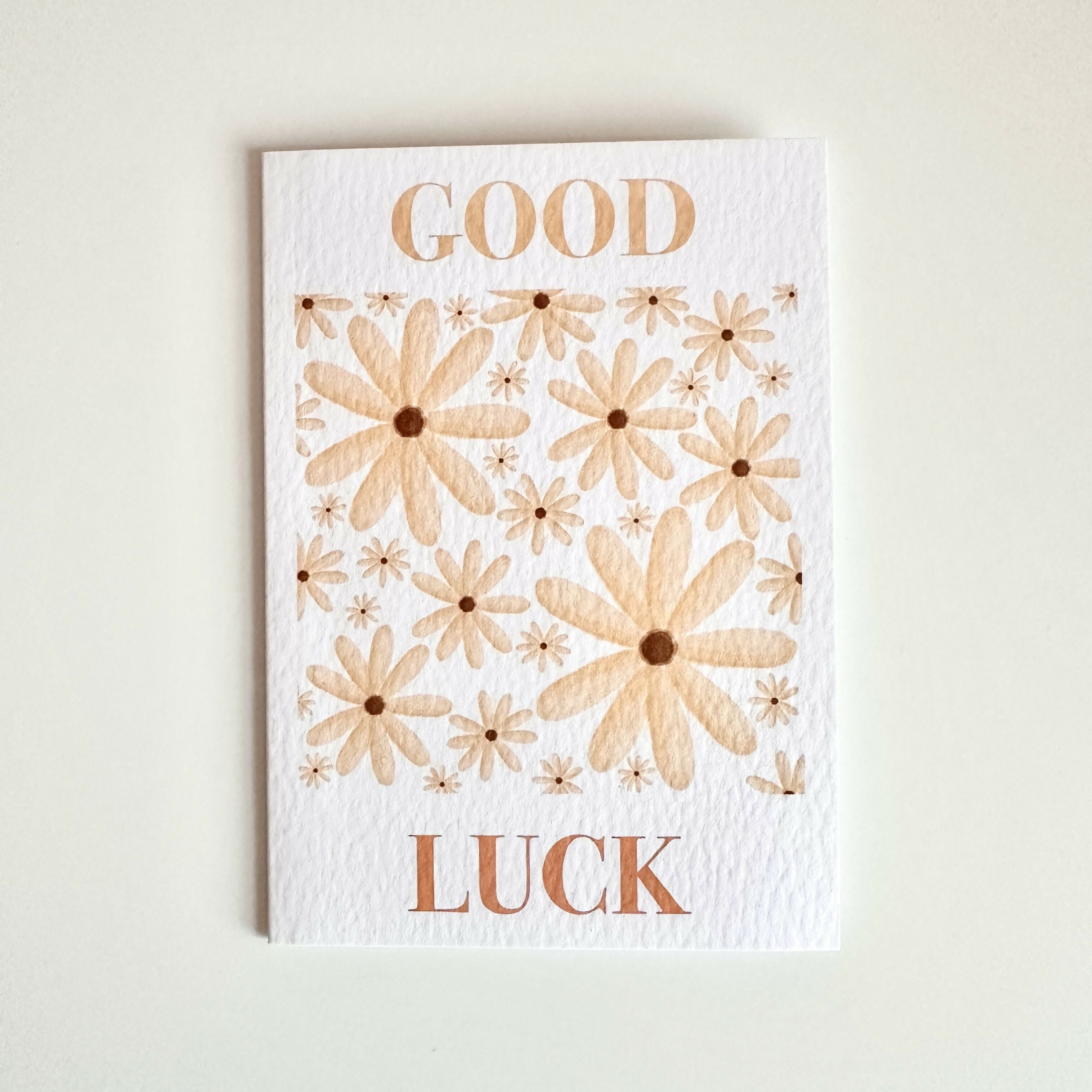 Yellow Floral Good Luck Card