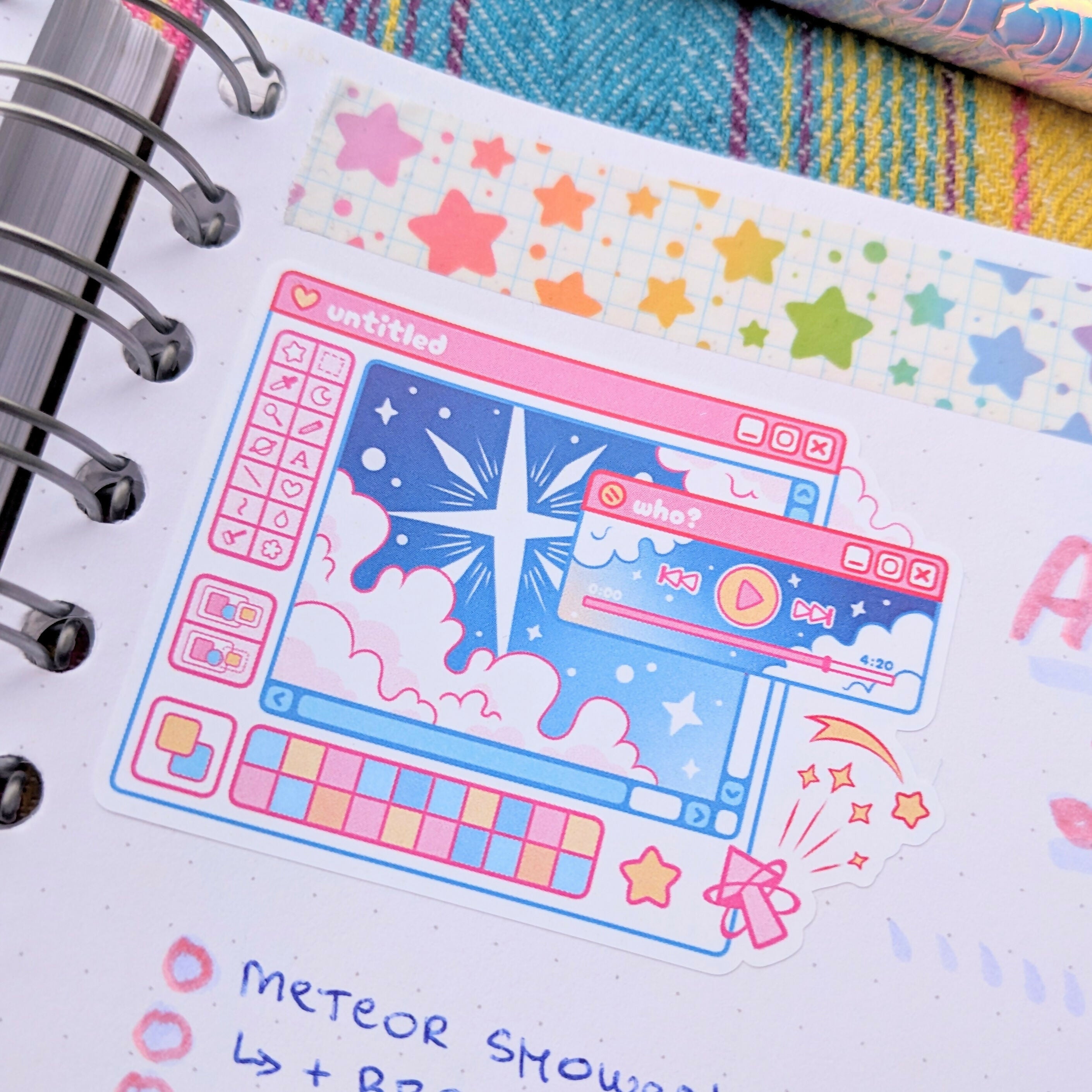 Vinyl Sticker Sheet - Cosmic Computer