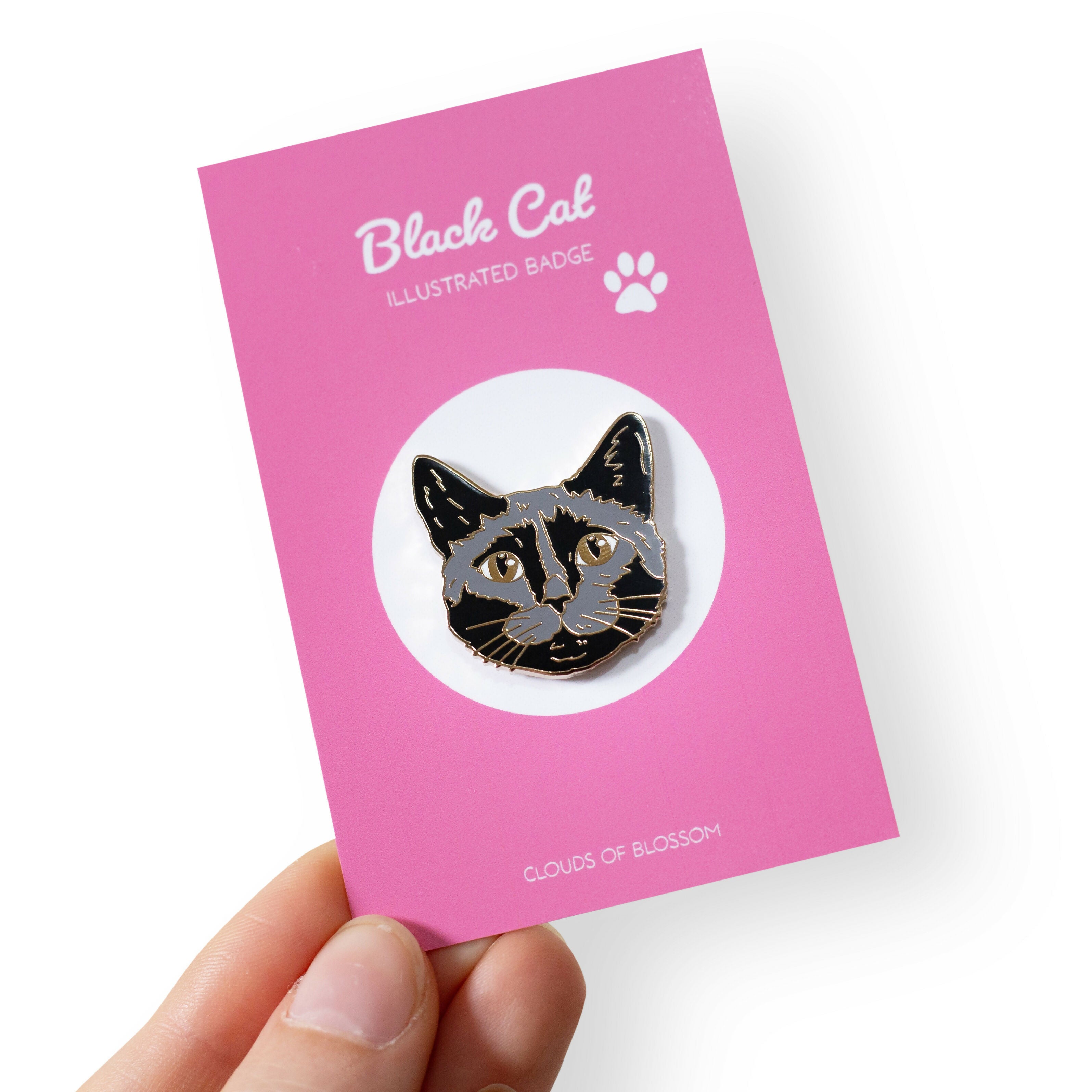 Black Cat Enamel Pin Badge