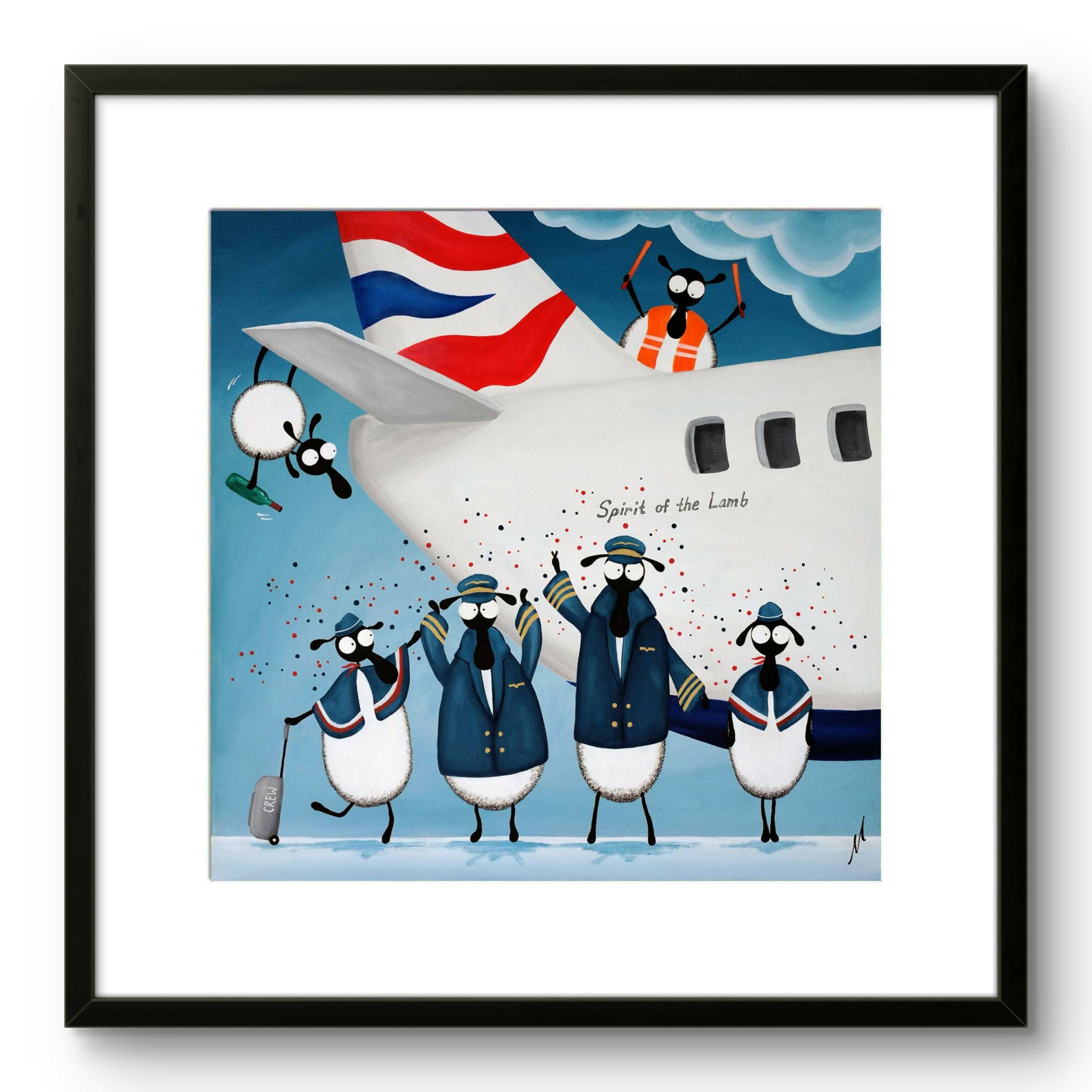 Bleatish Airways - 20” Framed Limited Edition Print