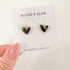 Black Crystal Effect Stud Earrings