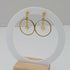 Chunky 3D Gold Star Circle Earrings on Gold Plated Stud