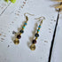 Aquamarine, Turquoise, Moss Agate & Garnet Crystal Drop Earrings; Delicate Boho Gemstone Earrings