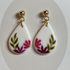 Polymer Clay Earrings With Gold Plated Fastenings