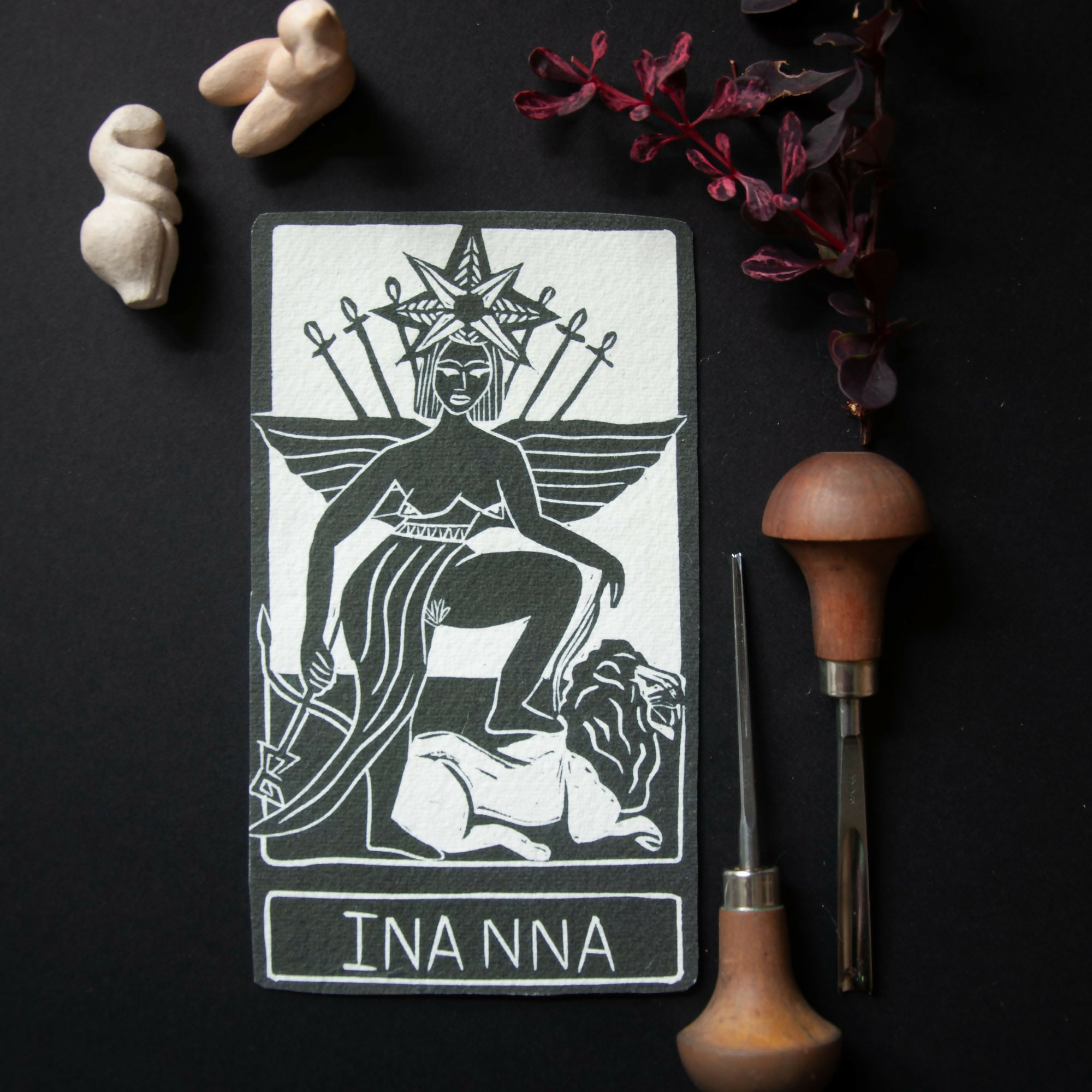 INANNA GODDESS ALTAR CARD