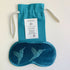 Teal Hummingbird Velvet Lavender Eye Mask