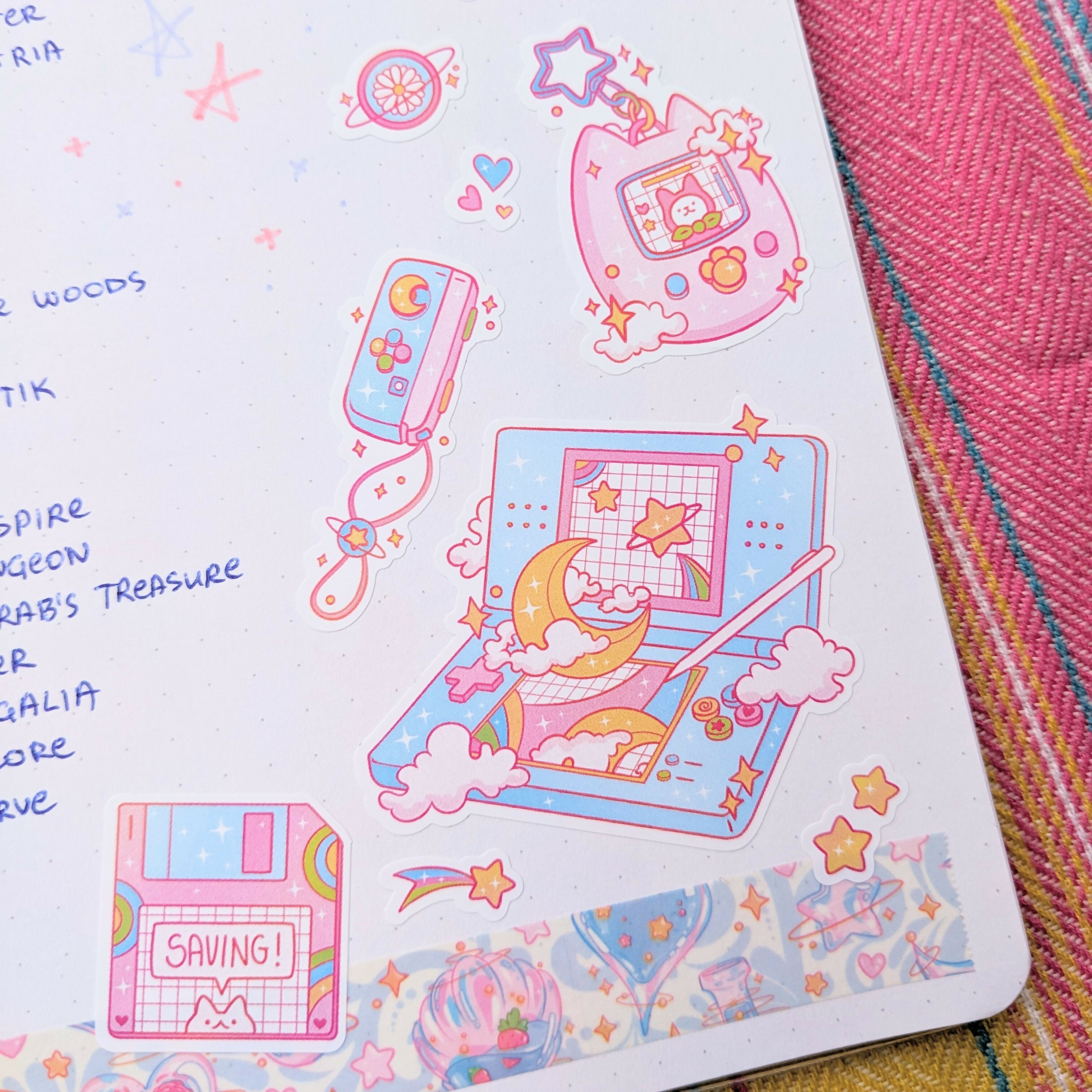 Vinyl Sticker Sheet - Pastel Gamer