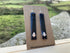 Black Enamel Drop Earrings With Fine Silver Christmas Tree