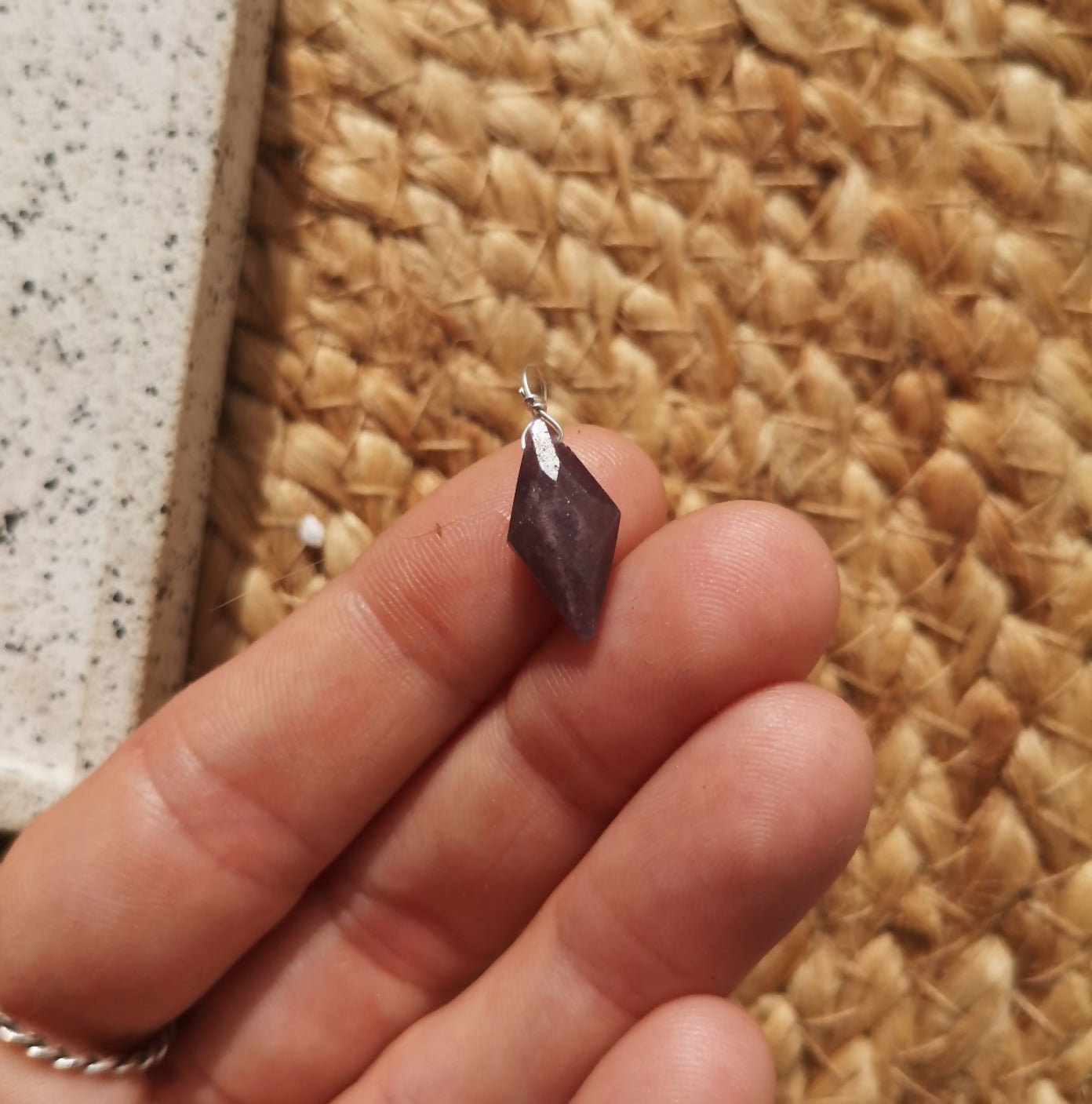 Sterling Silver Ruby Pendant with 18 inch chain