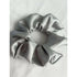Silver Satin Christmas Hair Scrunchie