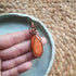 Hand Wrapped Orchid Calcite & Copper Pendant With Suede Cord