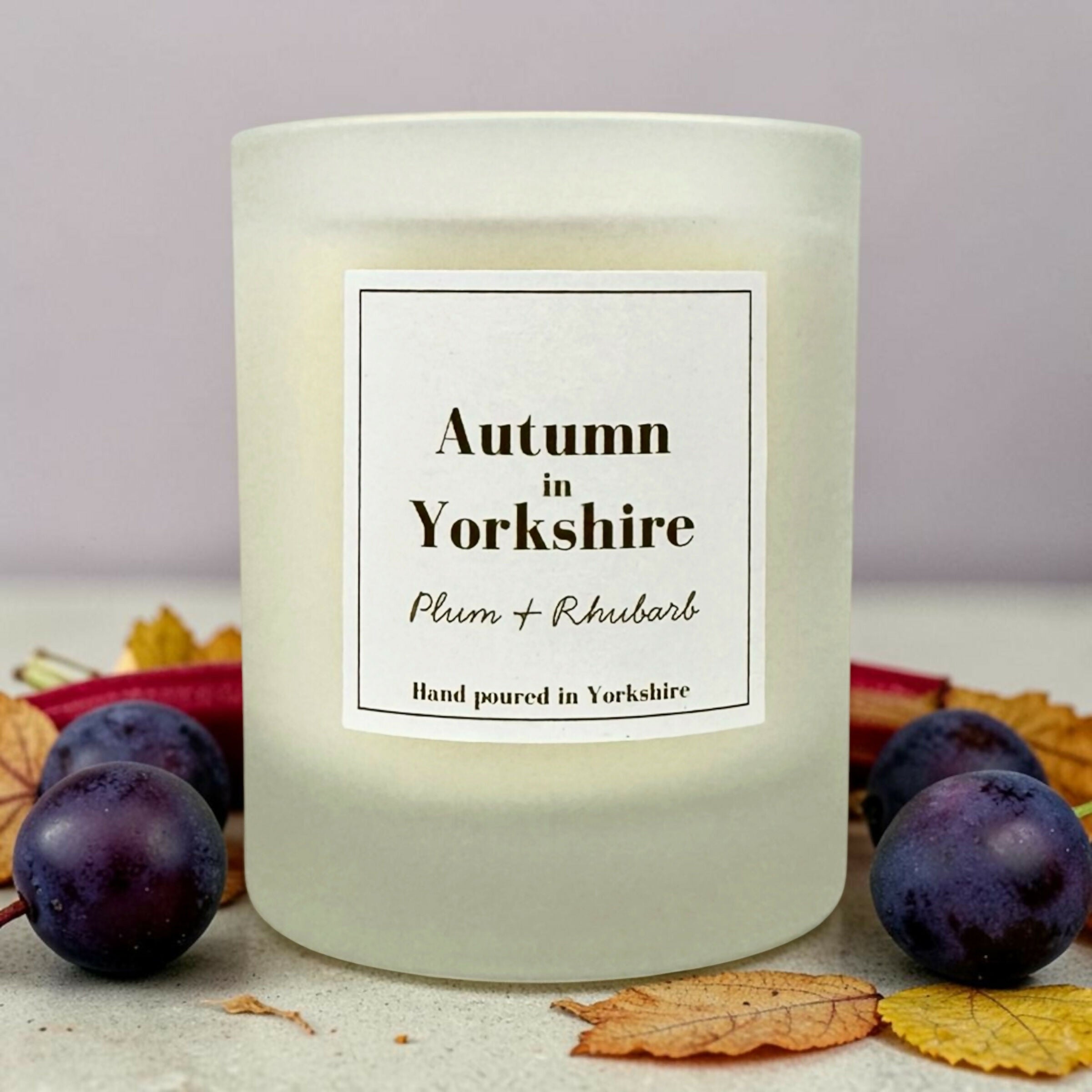 Autumn in Yorkshire - Plum and Rhubarb Candle - 150g