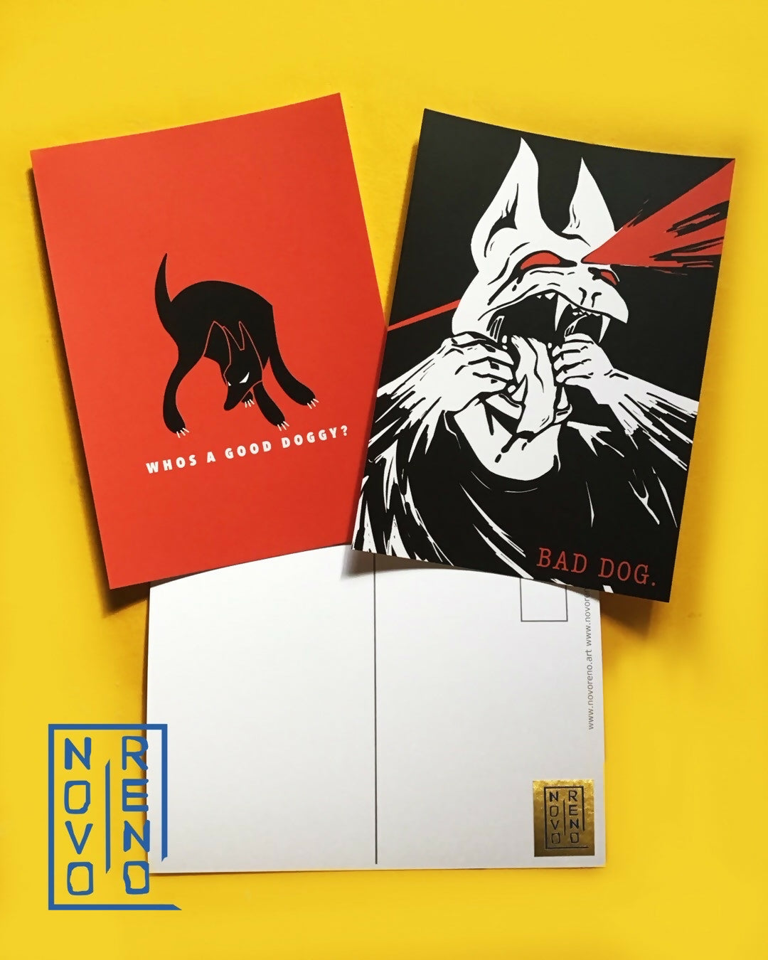 GOOD BAD DOG - A6 Postcard