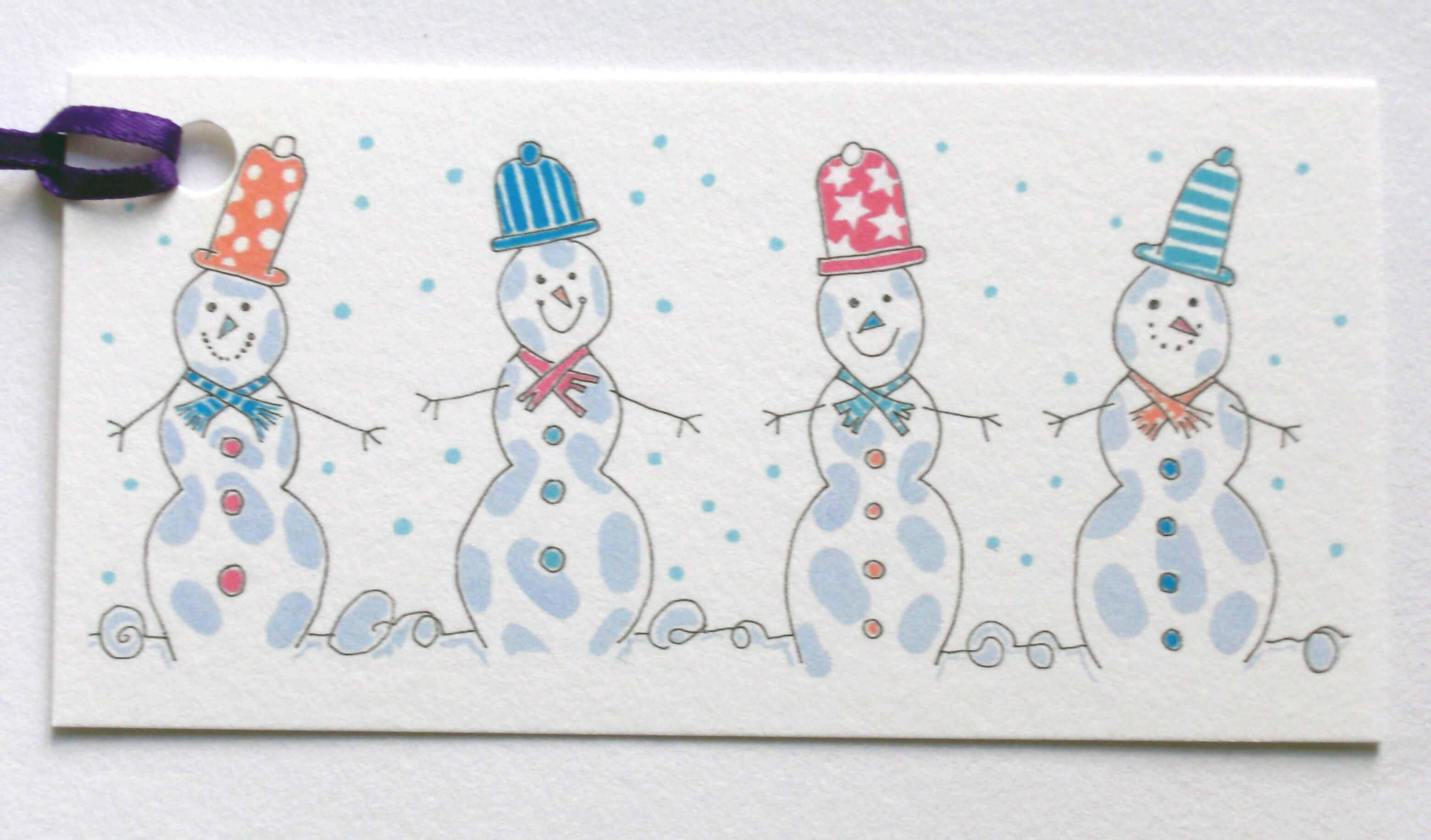 chrsitmas snowmen tags